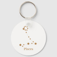 Modern Zodiac Sign Gold Pisces | Element Water