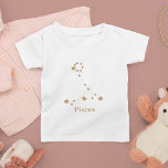 Modern Zodiac Sign Gold Pisces | Element Water Toddler T-shirt<br><div class="desc">Modern Zodiac Sign Gold Pisces | Element Water</div>