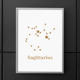 Modern Zodiac Sign Gold Sagittarius  Element  Fire