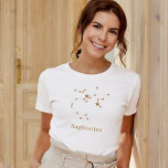 Modern Zodiac Sign Gold Sagittarius| Element  Fire T-Shirt<br><div class="desc">Modern Zodiac Sign Gold Sagittarius| Element  Fire</div>