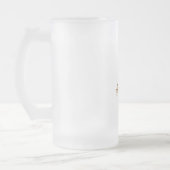 Modern Zodiac Sign Gold Scorpius | Element Water  Frosted Glass Beer Mug (Left)