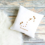 Modern Zodiac Sign Gold Scorpius | Element Water  Outdoor Pillow<br><div class="desc">Modern Zodiac Sign Gold Scorpius | Element Water</div>