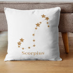 Modern Zodiac Sign Gold Scorpius | Element Water  Throw Pillow<br><div class="desc">Modern Zodiac Sign Gold Scorpius | Element Water</div>