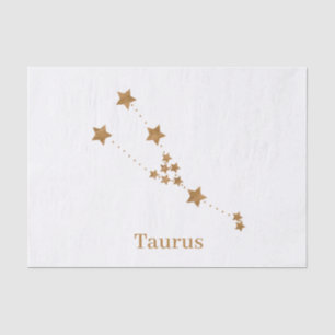 Modern Zodiac Sign Gold Taurus   Element Earth Tissue Paper