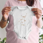 Modern Zodiac Sign Gold Virgo | Element Earth Baby Bodysuit<br><div class="desc">Modern Zodiac Sign Gold Virgo | Element Earth</div>