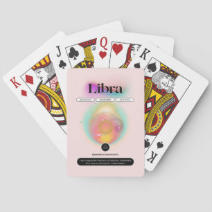Modern Zodiac Sign Libra Quote Air Element Playing Cards