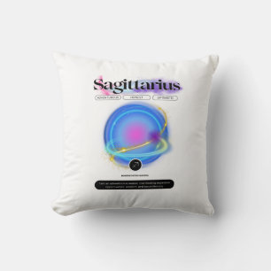 Modern Zodiac Sign Sagittarius Quote Element Fire Throw Pillow
