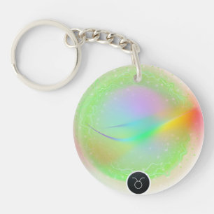 Modern Zodiac Sign Taurus Quote Earth Element Keychain