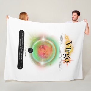 Modern Zodiac Sign Virgo Quote Earth Element Fleece Blanket