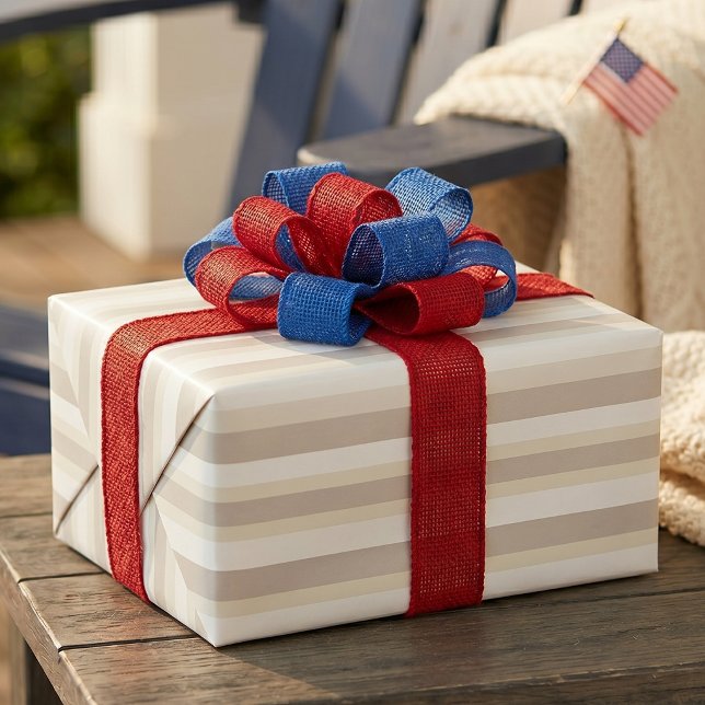 Moderna Linear | Alabaster & Bone Set of Wrapping Paper Sheet (Styled Gift)