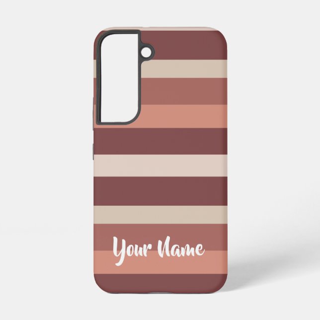 Moderna Linear | Antique Rose & Copper Custom Samsung Galaxy S22 Case (Back)