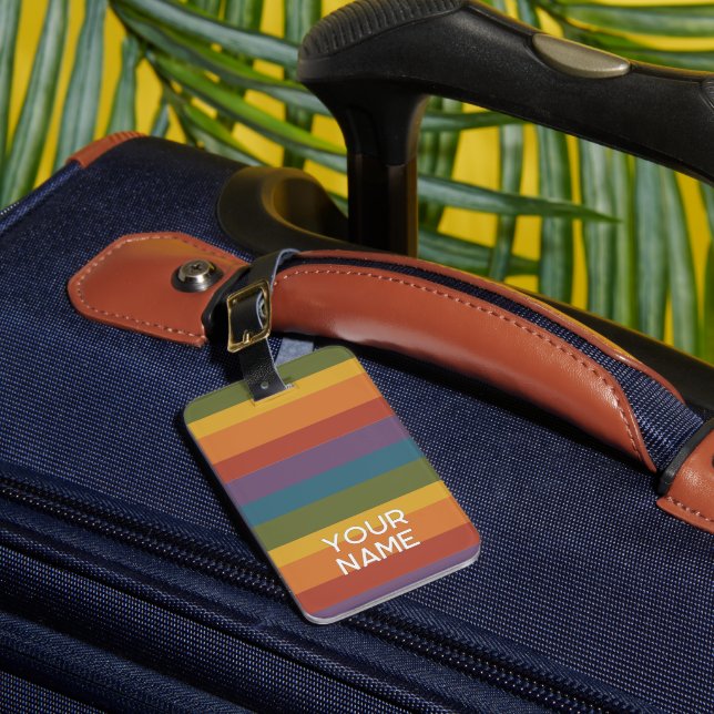 Moderna Linear | MCM Rainbow Luggage Tag (Front Insitu 1)
