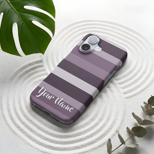 Moderna Linear | Thistle & Smoked Plum iPhone Case (Zen Flat Lay)