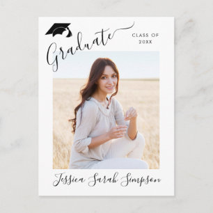 Moderne 2024 PHOTO Graduation Party Invitation Gra