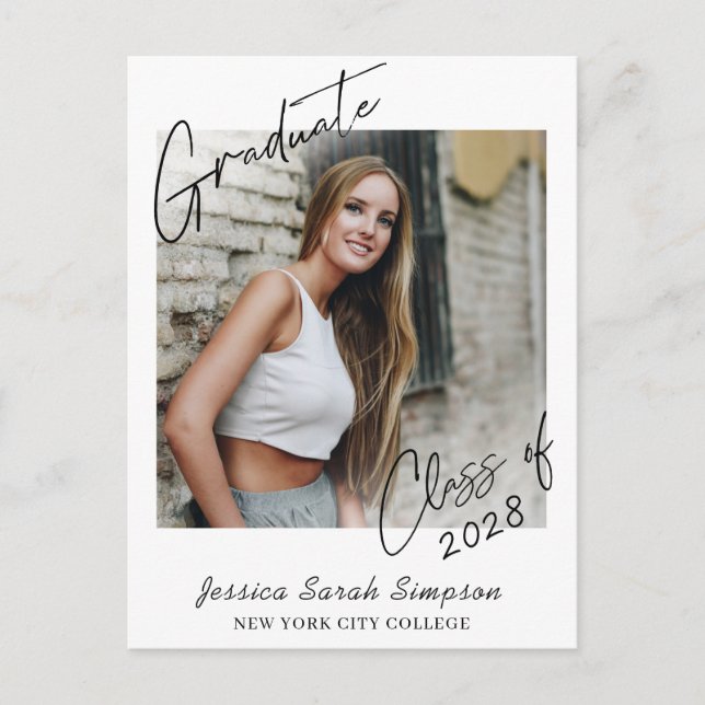 Moderne 2024 PHOTO Graduation Party Invitation Gra (Devant)