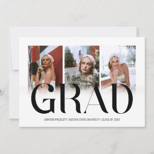 Moderne 2025 Photo Collage Faire-part de graduatio