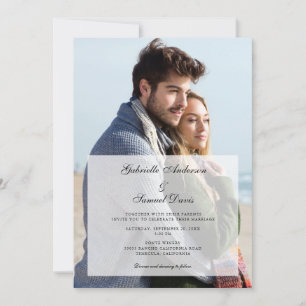 Moderne 2 Photos verticales Faire-part de mariage