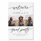 Moderne 3 Photo Graduation Party Welcome Script
