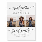 Moderne 3 Photo Graduation Party Welcome Script
