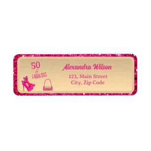 Moderne 50& Fabuleux talons hauts Glitterie rose o