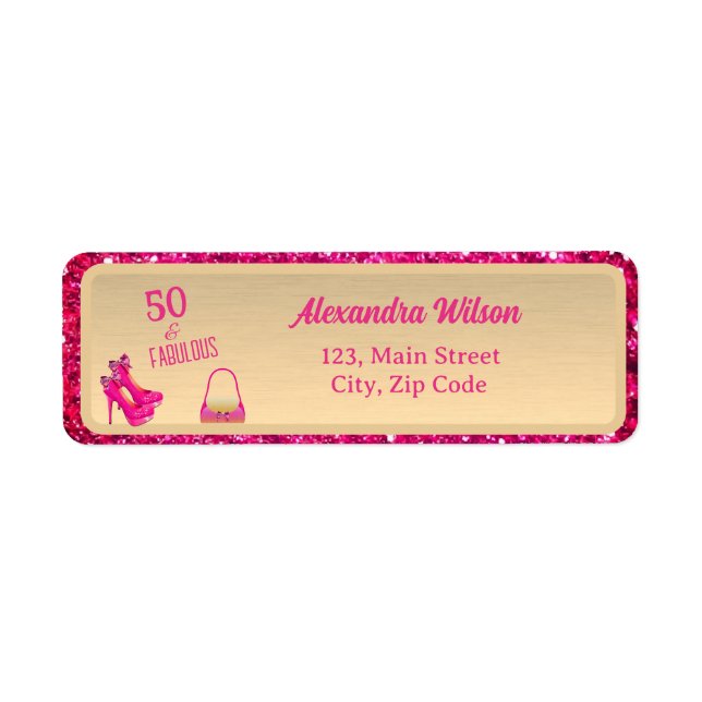 Moderne 50& Fabuleux talons hauts Glitterie rose o (Devant)