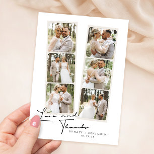 Moderne 6 Mariage photo Carte de remerciements