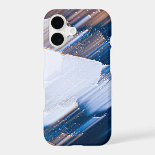 Moderne Abstrait Bleu Blanc Or 