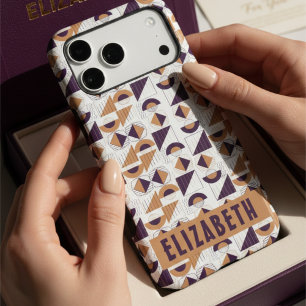 Moderne Abstrait esthétique Violet et Or élégant