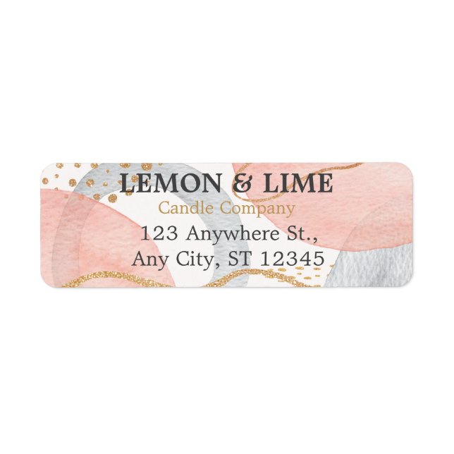 Moderne Abstrait Pastel Aquarelle Retour d'affaire (Devant)