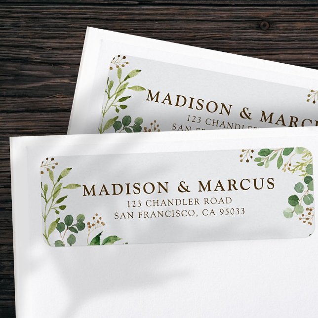 Moderne Aquarelle Foliing Mariage Adresse de retou (Créateur téléchargé)