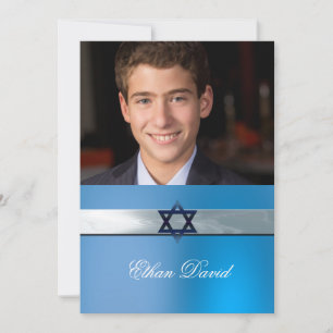 Moderne, Bar Mitzvah, Invitation photo personnalis