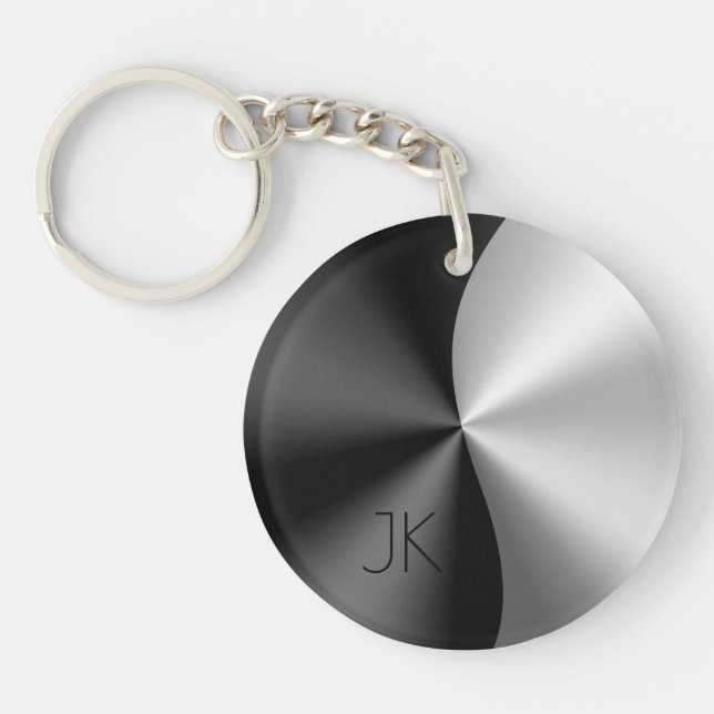 Moderne Black & Silver Metallic Design USB Chargem (Devant)