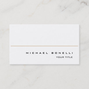 Moderne Blanc Simple Hot Carte de visite professio