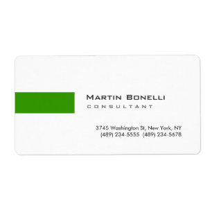 Moderne Blanc Vert Simple Consultant