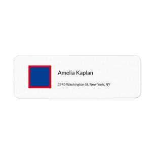 Moderne bleu clair rouge blanc minimaliste Profess