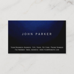 Moderne Bleu Simple Carte de visite