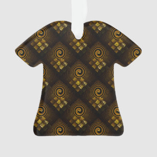 Moderne Bohème Élégant Motif d'Art Abstrait Doré #