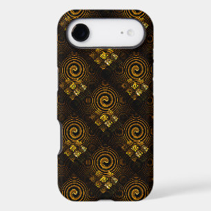 Moderne Bohème Élégant Motif d'Art Abstrait Doré #