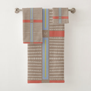 Moderne Boho Ethnique géométrique Multi Khaki