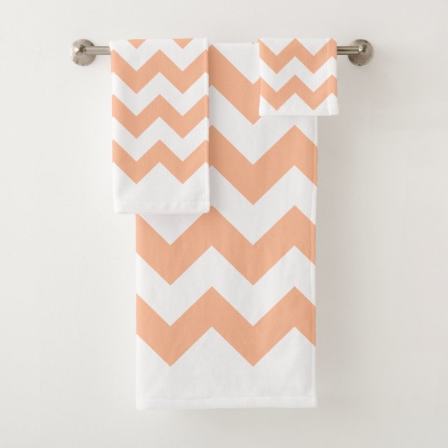 Moderne branché Pastel Peach Chevron (En situation)