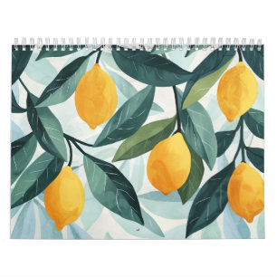 Moderne calendrier mural floral scandinave Art p