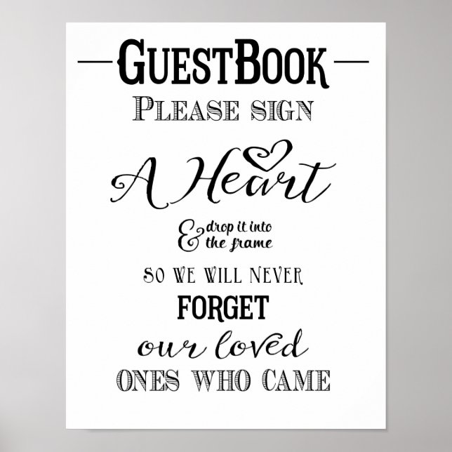 Moderne Calligraphie mariage signe Livre d'or impr (Devant)
