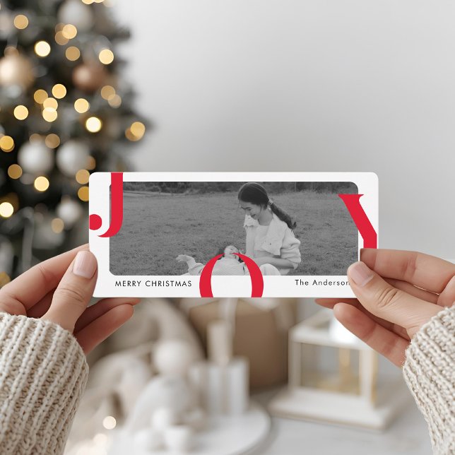 Moderne carte de Noël avec photo et typographie gr (Créateur téléchargé)