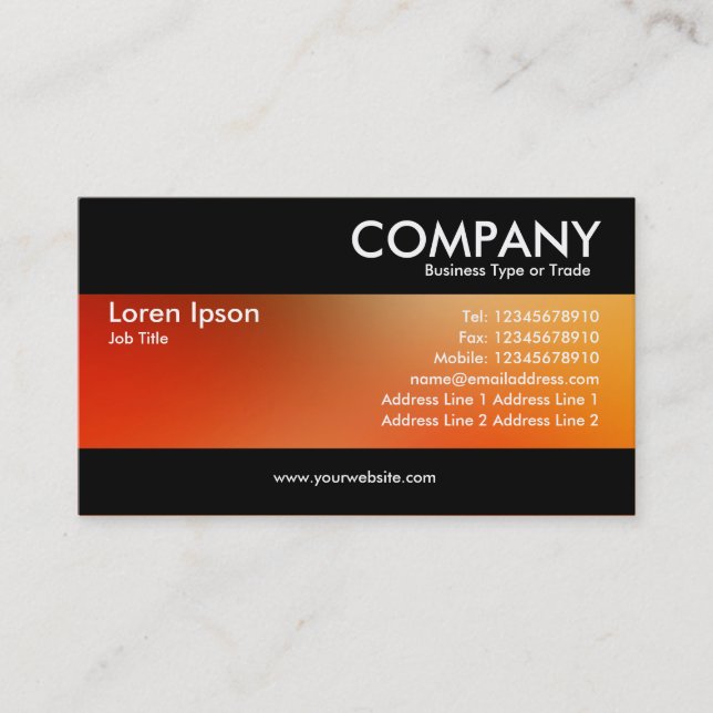 Moderne - Carte de visite de dégradé doux (Devant)