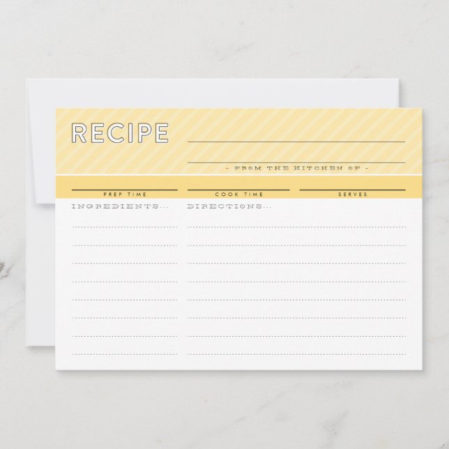 MODERNE CARTE RECEPE mignon organisateur minimalis (Devant)