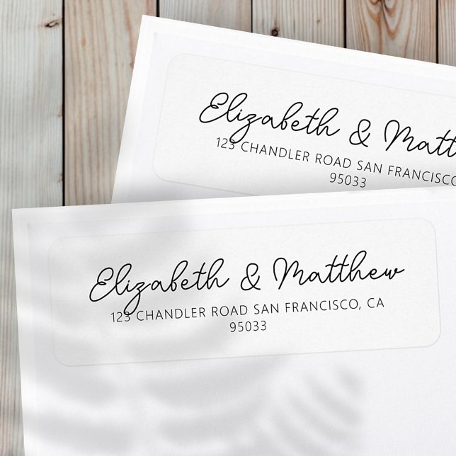 Moderne Chic Minimaliste Mariage Adresse de retour (Créateur téléchargé)
