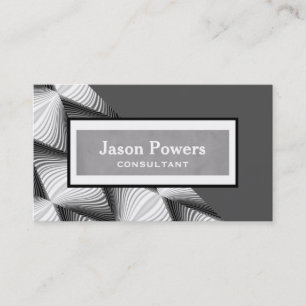 moderne chic professionnel carte de visite gris bl