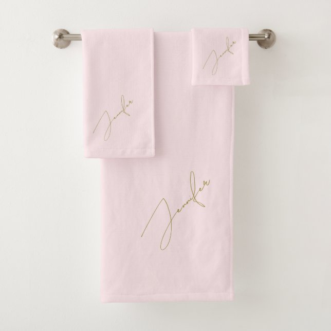 Moderne Chic Rose Gold Nom Script (En situation)