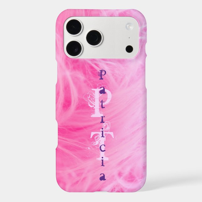 Moderne Chic violet rose Nom Monogram Modèle (Verso)