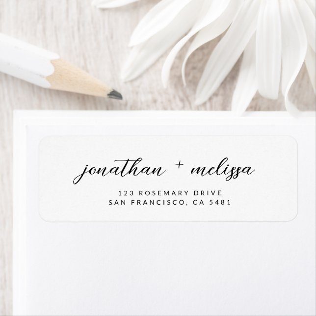 Moderne classique calligraphie Script Mariage Adre (En situation)
